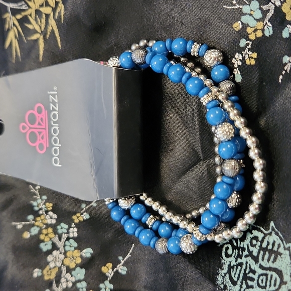paparazzi Jewelry - Paparazzi Teal & Silvertone Bracelets